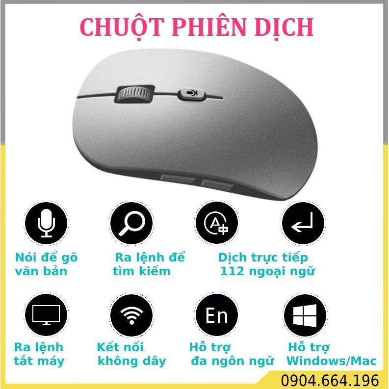 Chuột dịch văn bản thông minh - Chuyển giọng nói thành văn bản - Dịch thuật 112 ngôn ngữ