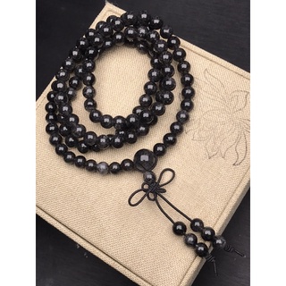 vòng tay 108 hạt tóc đen