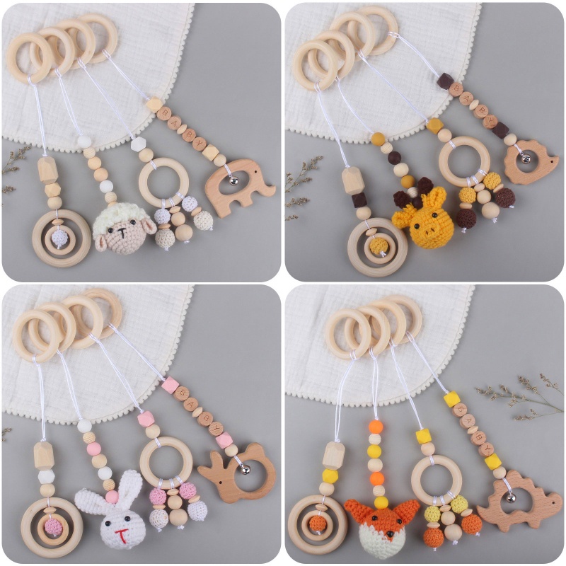 Set 4 Đồ Chơi Treo Xe Đẩy Em Bé Mới