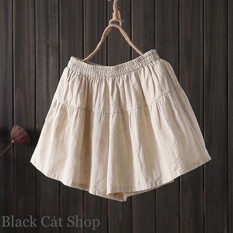 quần nữ đùi giả váy chất đũi nhiều màu siêu mát cho mùa hè mát mẻ | BigBuy360 - bigbuy360.vn