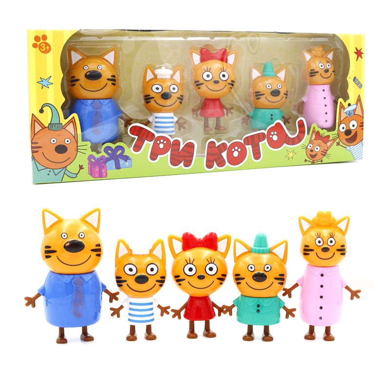 Set 5 Mô Hình Đồ Chơi Mèo Trong Phim Hoạt Hình Nga
