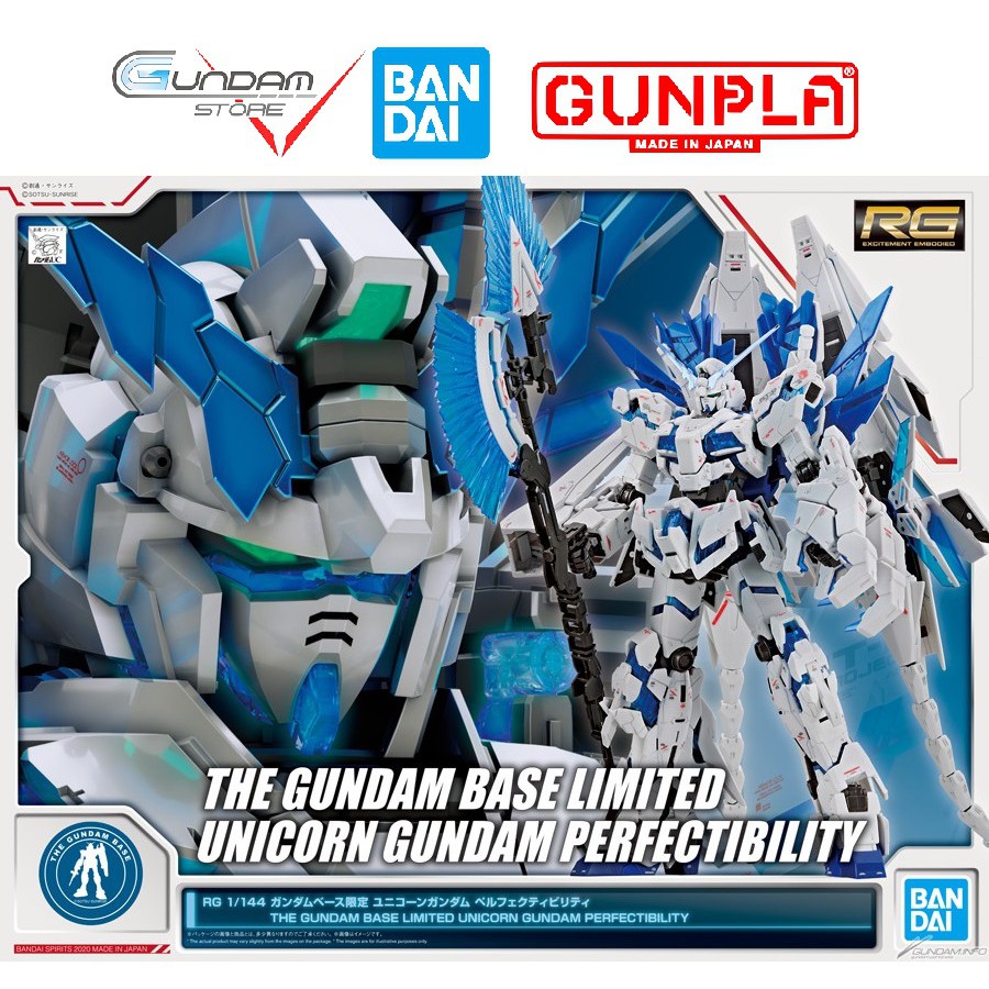 Bandai Mô Hình Gundam RG Unicorn Perfectibility The Gundam Base Limited 1/144 Đồ Chơi Lắp Ráp Anime Nhật