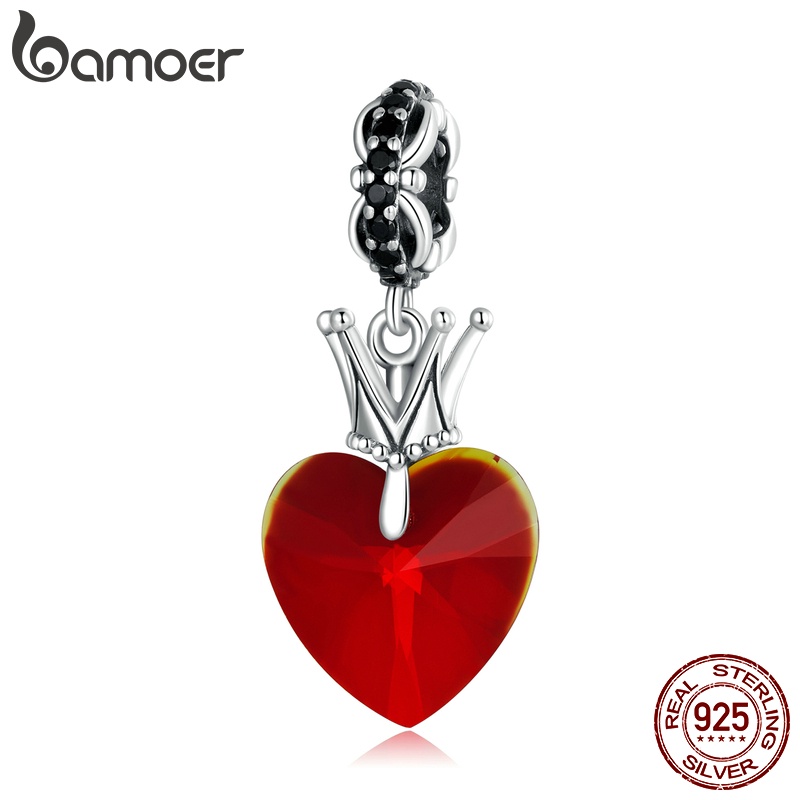 Mặt dây chuyền Bamoer bạc 925 hình vương miện đính đá zircon