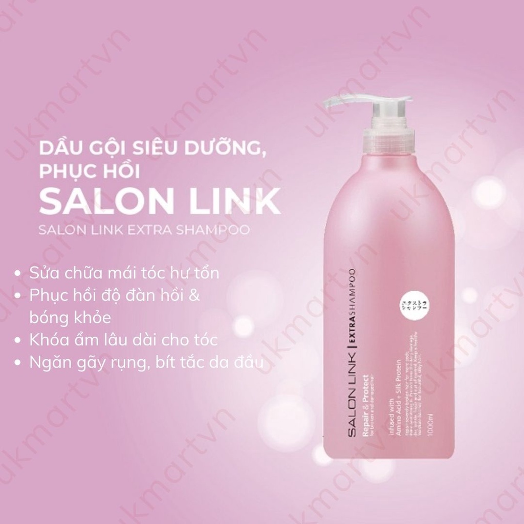 Dầu Gội Phục Hồi Kumano Salon Link Extra Dành Cho Tóc Hư Tổn 1000ml