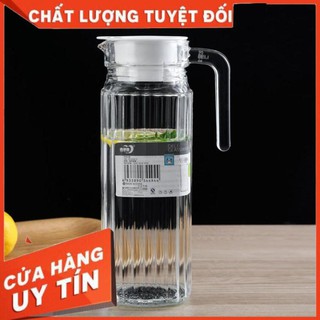 Bình đựng nước thủy tinh trắng 1000ml,bình thủy tinh đựng nước cao cấp