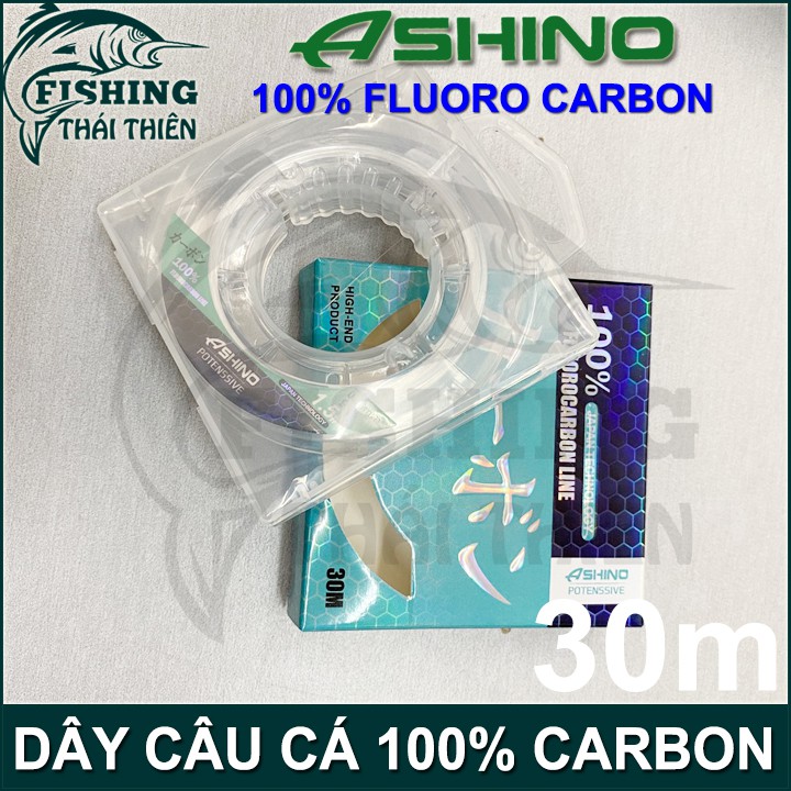 Dây Câu, Cước Câu Cá 100% Fluoro Carbon Ashino cuộn dài 30m