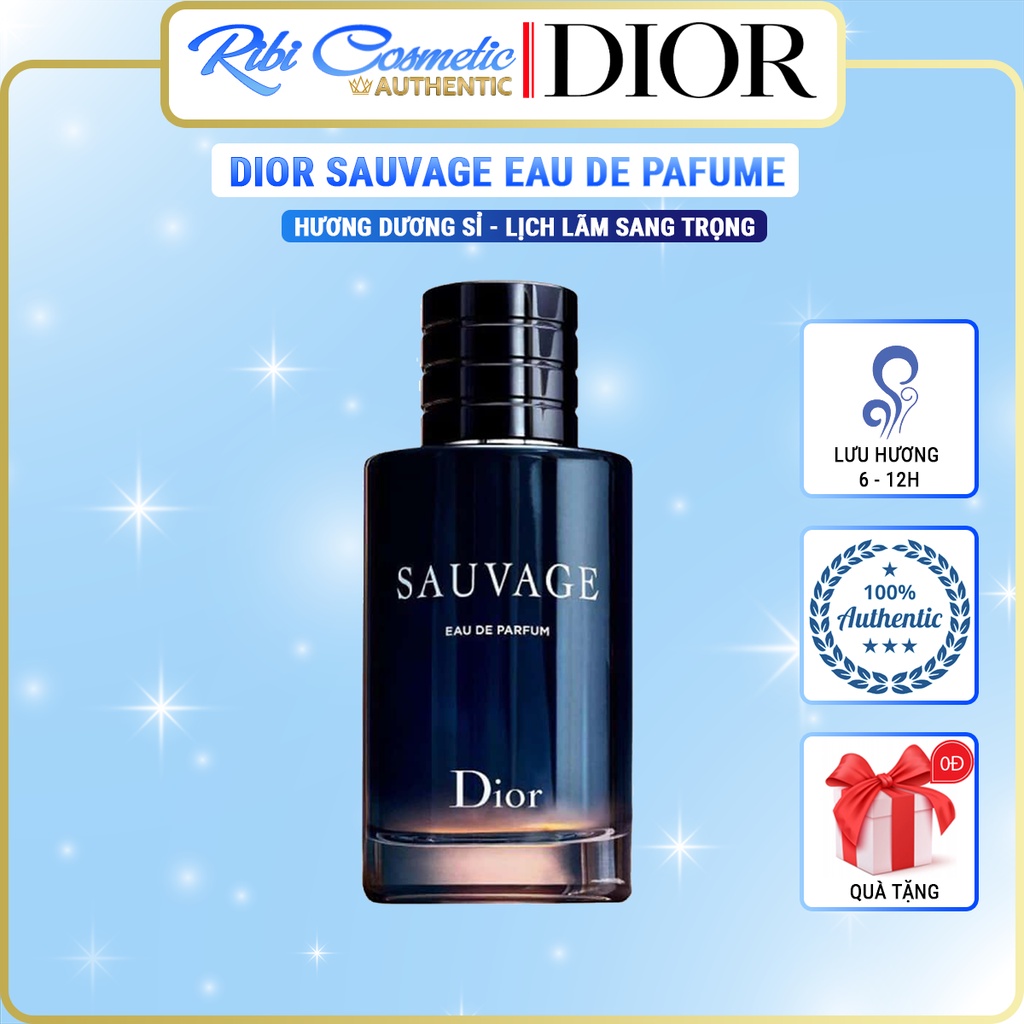 Nước Hoa Nam Dior Sauvage EDP Nam tính Mạnh mẽ Cuốn hút Thơm Lưu hương lâu 6 - 8 giờ (Mẫu thử) Ribi cosmetics | BigBuy360 - bigbuy360.vn