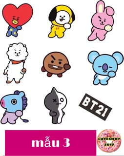 sticker dán BTS