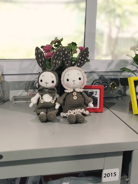 [CÓ SẴN] Cặp đôi thỏ len móc