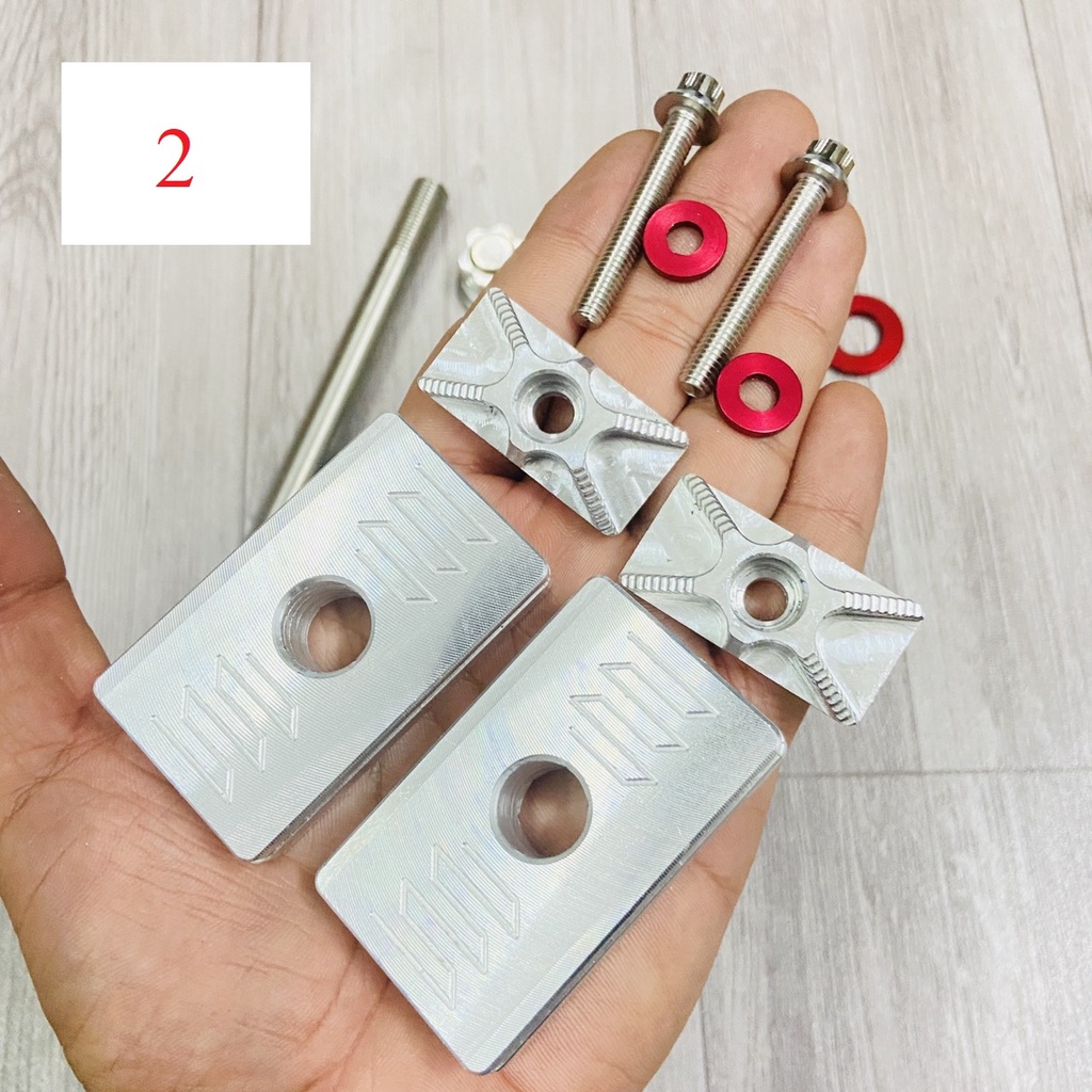 Pát tăng sên cao cấp, bát kéo sên gắn xe FUTURE LED, FUTURE 125 NHÔM CNC nguyên khối kèm 2 ốc SALAYA và 2 tán 6ly