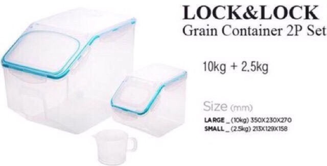 Set 2 thùng gạo Lock&lock