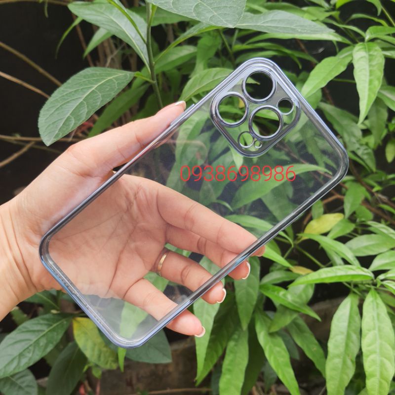Ốp lưng trong viền màu bảo vệ camera Iphone 14 pro max , 14 pro , 14 plus ,14,13 pro max ,13 pro ,13 X&amp;M ( viền xi bóng)