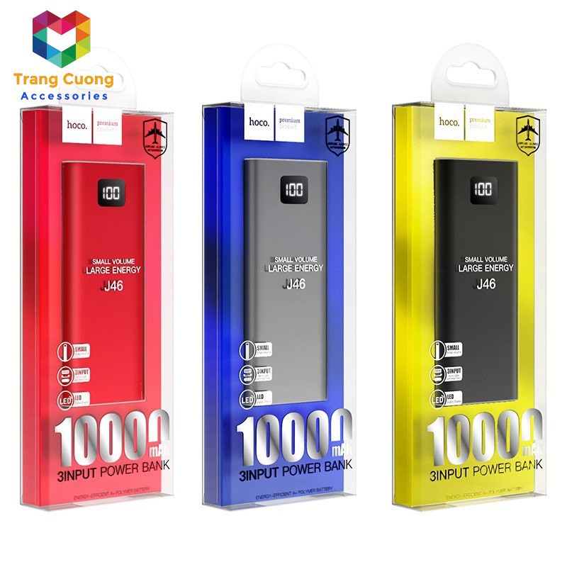 [CHÍNH HÃNG]+ Sạc Dự Phòng Hoco J46 - 10.000mAh Siêu Nhỏ Gọn - Chính Hãng BH 12 Tháng