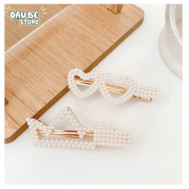 Kẹp Tóc Mái Ngọc Trai Đính Đá Nhân Tạo Cho Nữ - Cặp Tóc Sang Chảnh Xinh Xắn Hàn Quốc Hot Trend 2022 - Daube - Pk079