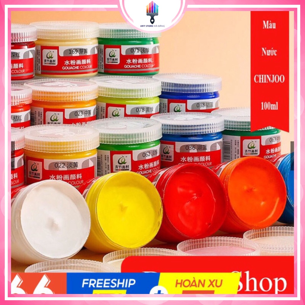 Màu oat - màu bột pha sẵn hàng chính hãng 100ml Màu Nước CHINJOO 100ml Cao Cấp Chất Màu Sánh Mịn