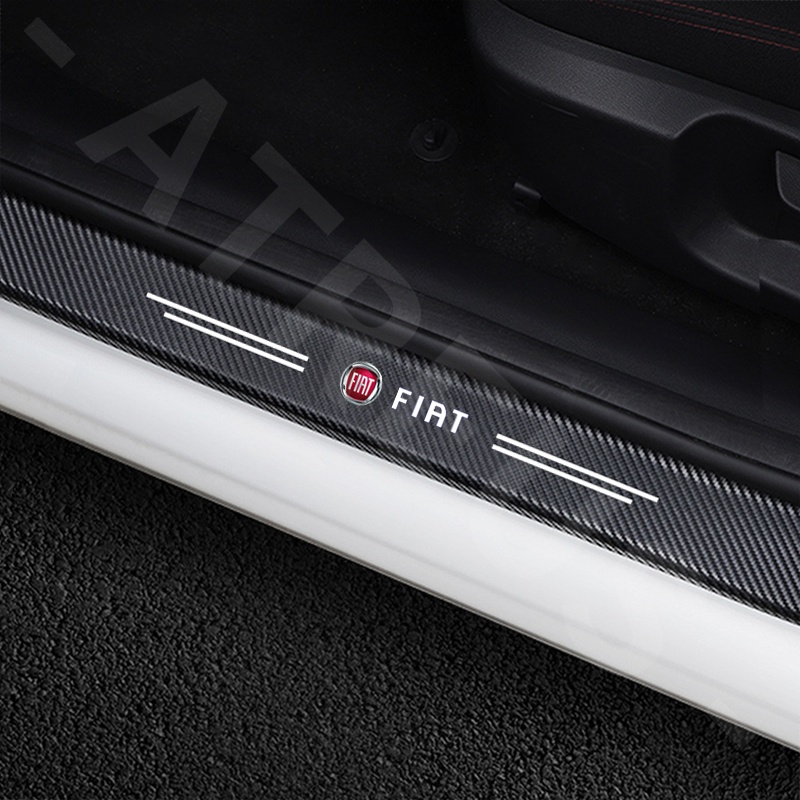 Sticker Sợi Carbon Dán Cửa Xe Hơi Fiat Uno Toro 500 Bravo Punto Palio Argo Stilo Strada Mobi