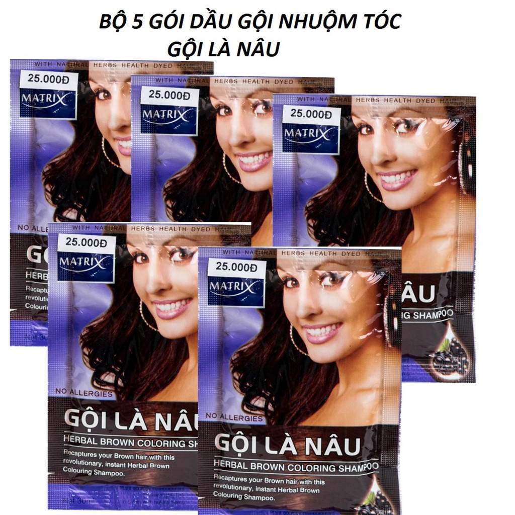 Dầu Gội Nhuộm Tóc - Gội Là Nâu Matrix 25g