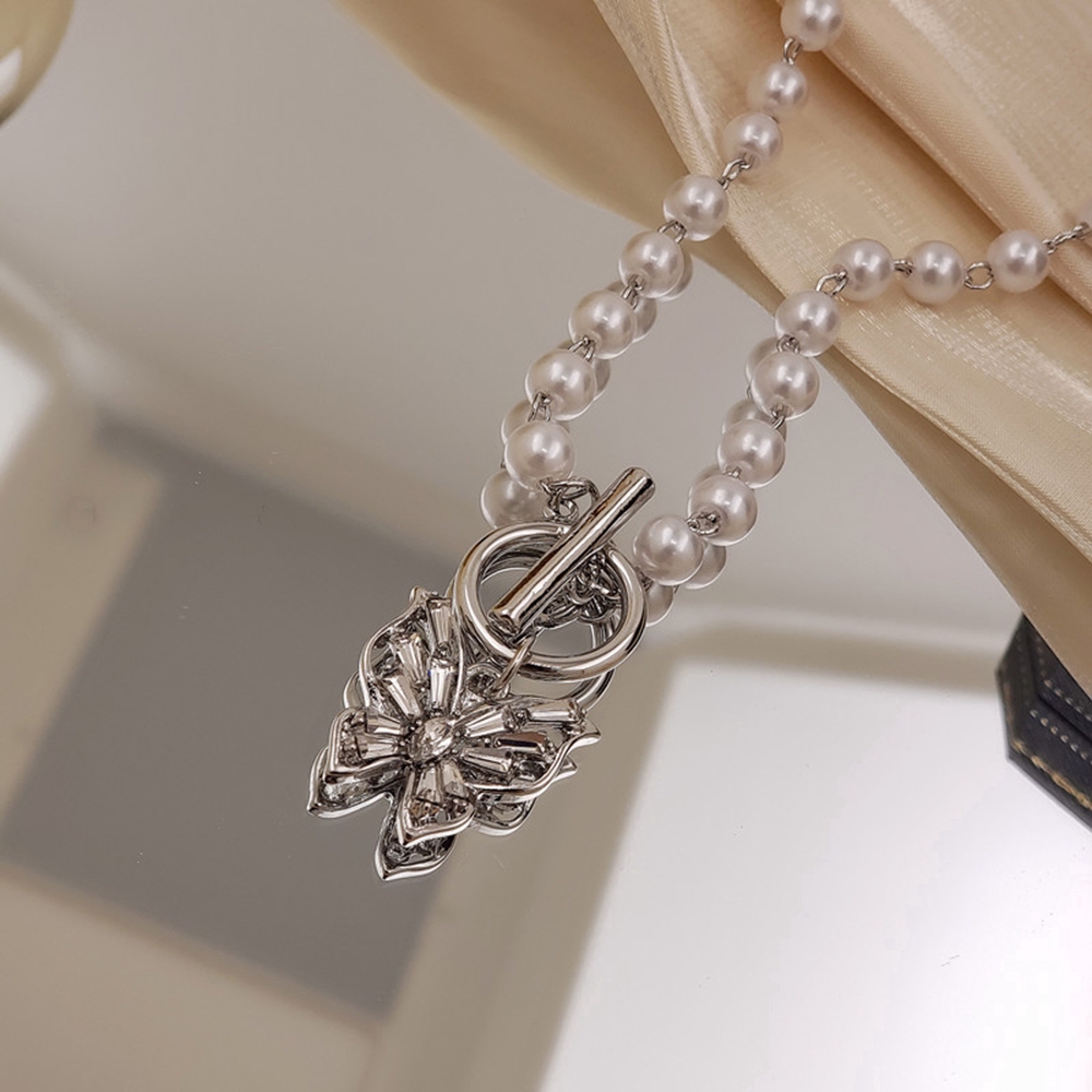 Dây chuyền ngọc trai hình bướm phong cách Hàn Quốc thời trang xinh xắn cho nữ