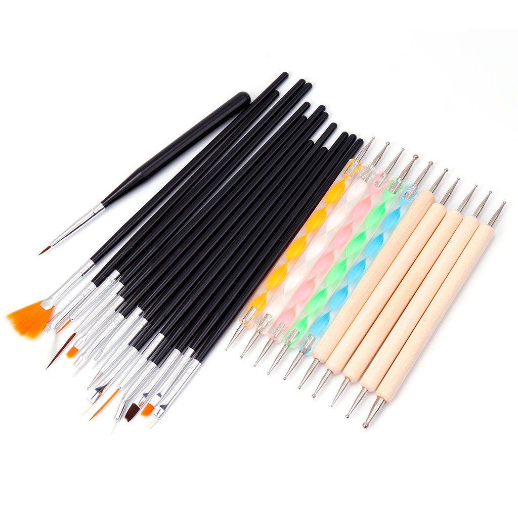 25 Cọ Vẽ Trang Trí Móng Tay 3D Chuyên Dụng