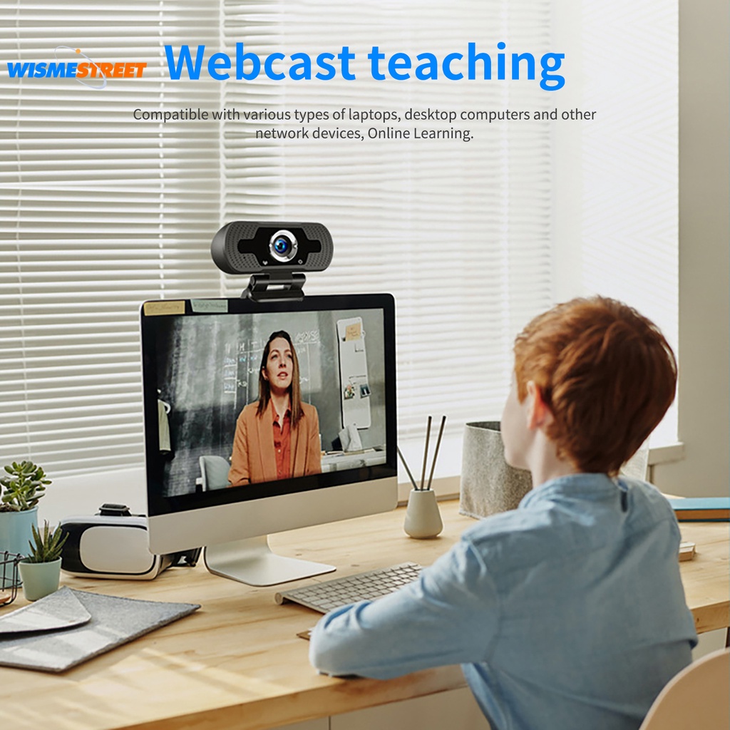 Webcam USB độ phân giải cao 1080P có thể xoay tự động dành cho máy tính | BigBuy360 - bigbuy360.vn