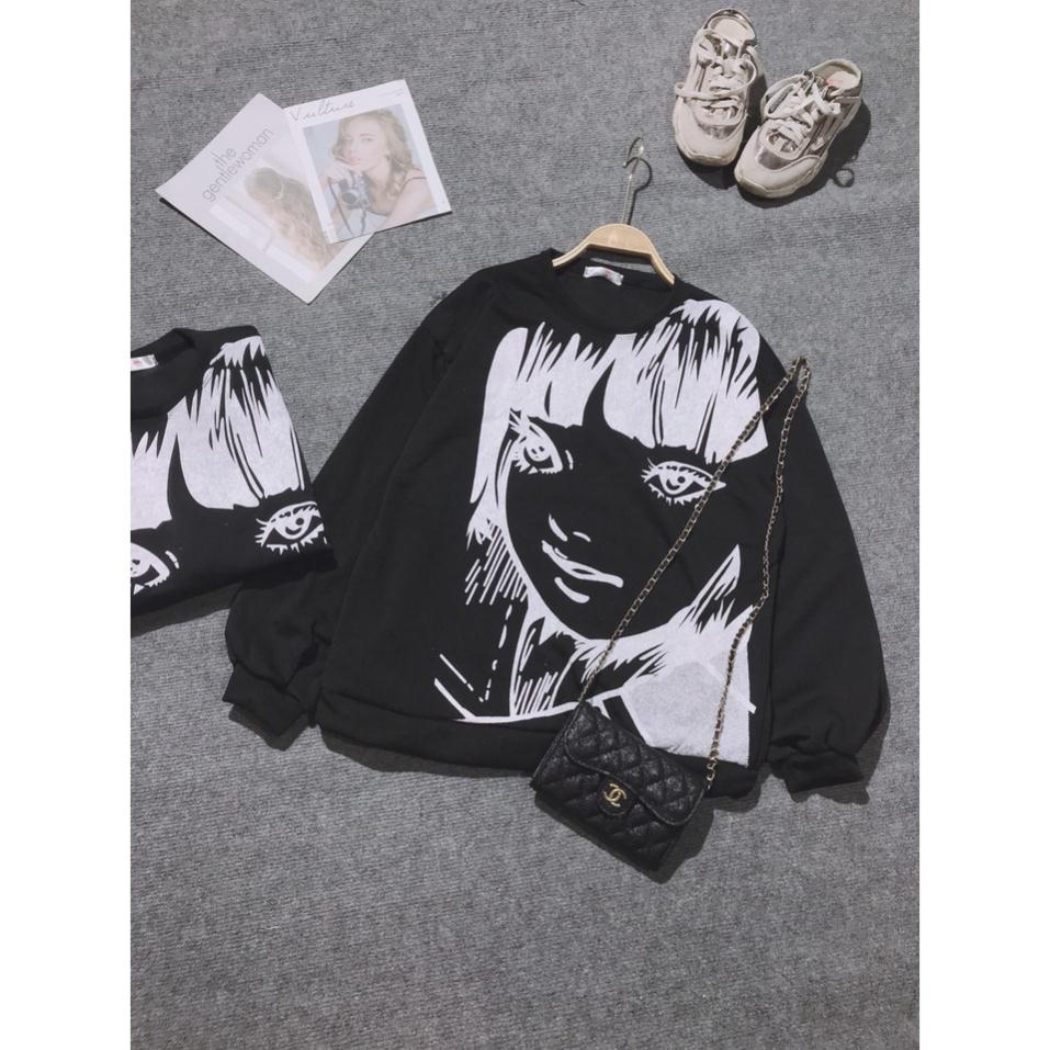 Áo Sweater unisex cổ tròn, tay bồng, chất nỉ bông mềm (A09) SI SLL | BigBuy360 - bigbuy360.vn