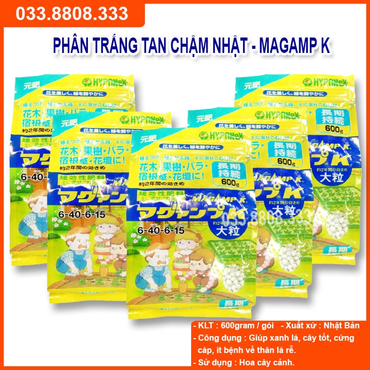 PHÂN BÓN  NHẬT BẢN MAGRAMP ( GÓI 600GRAM) CHUYÊN CHO HOA LAN CÂY CẢNH