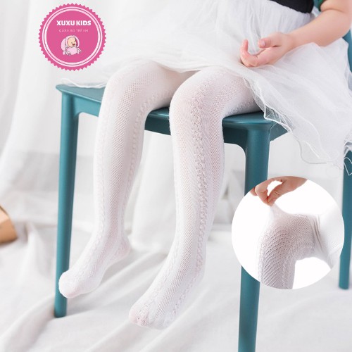 Quần tất cho bé, quần tất lưới bé gái hàng xuất Hàn mặc được 4 mùa Xu Xu Kids size từ 6 tháng đến 4 tuổi