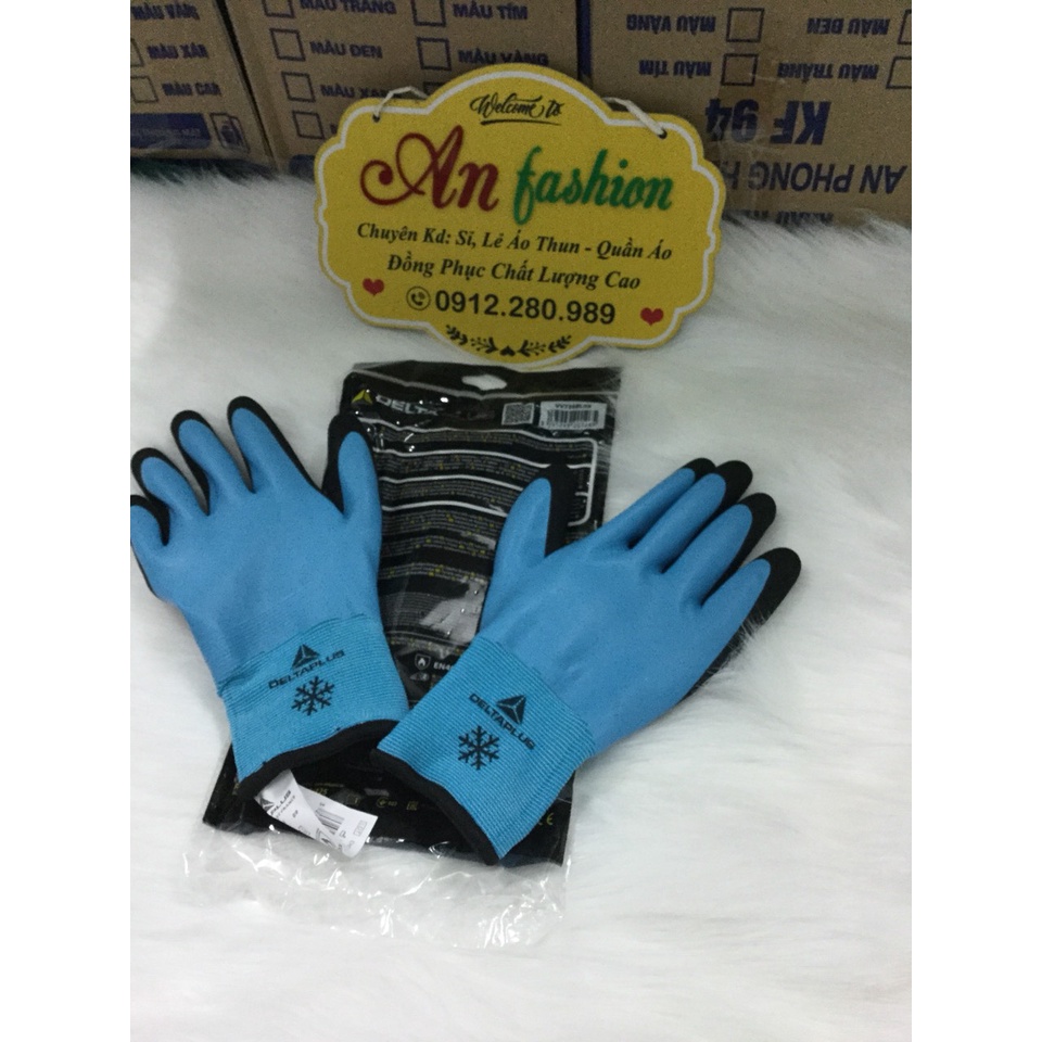 Combo 3 Găng tay kho lạnh Deltaplus màu xanh chịu được âm 20 độ. hàng đẹp