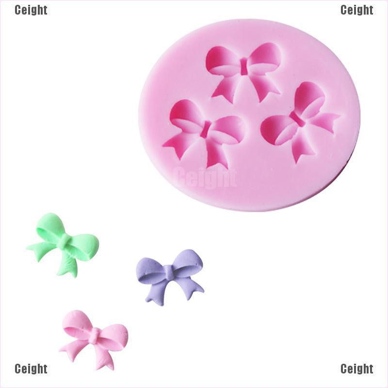 Khuôn silicon làm bánh fondant trang trí DIY hình nơ bướm 3D dễ thương