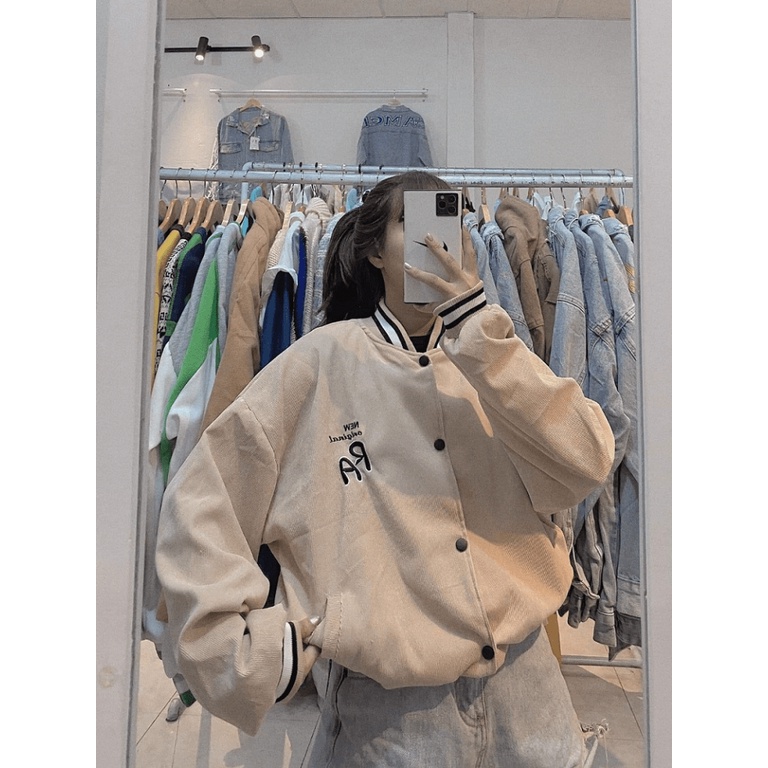Áo khoac bomber nhung tăm RA [ HÌNH THẬT SẢN PHẨM ] siêu đẹp  - ĐĂNG QUANG FASHION