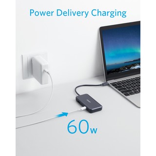 Bộ chia cổng ANKER USB Type-C Hub, Ethernet và Power Delivery PD