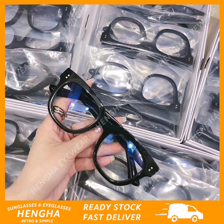 Kính mát gọng vuông chống tia UV phong cách retro Hàn Quốc