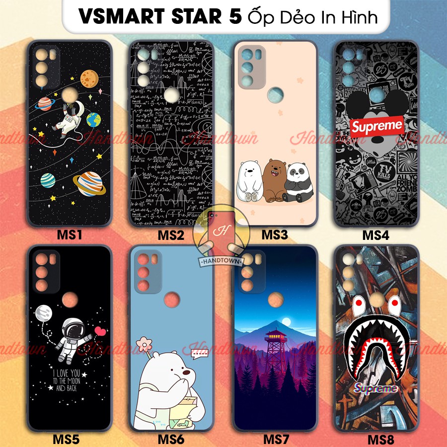 Ốp lưng Vsmart Star 5 điện thoại Star 5 in hình đẹp nhiều mẫu dễ thương HTST5210501 dẻo trong suốt