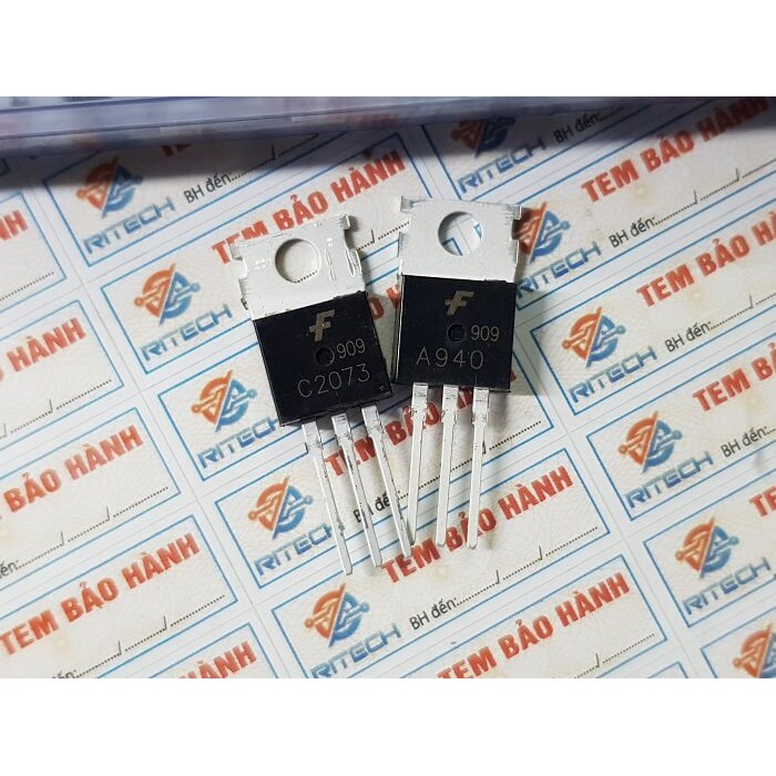 Combo 5 Cặp Transistor A940(2SA940) và C2073(2SC2073) 150V/1.5A TO-220C