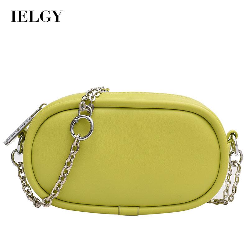 Túi đeo chéo vai IELGY màu kẹo đơn giản phối xích kết cấu đơn giản cho nữ