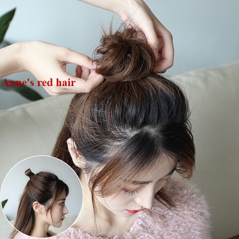 Búi tóc giả cuộn tròn có khóa cài tiện dụng cho nữ