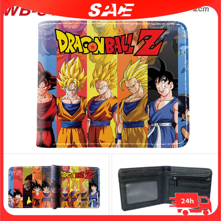 Ví Ngắn Đựng Thẻ In Họa Tiết Hoạt Hình Dragon Ball Phối Khóa Kéo Thời Trang Cho Nam Và Nữ