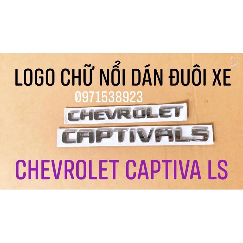 Logo chữ nổi dán đuôi xe chevrolet captiva ls giá rẻ