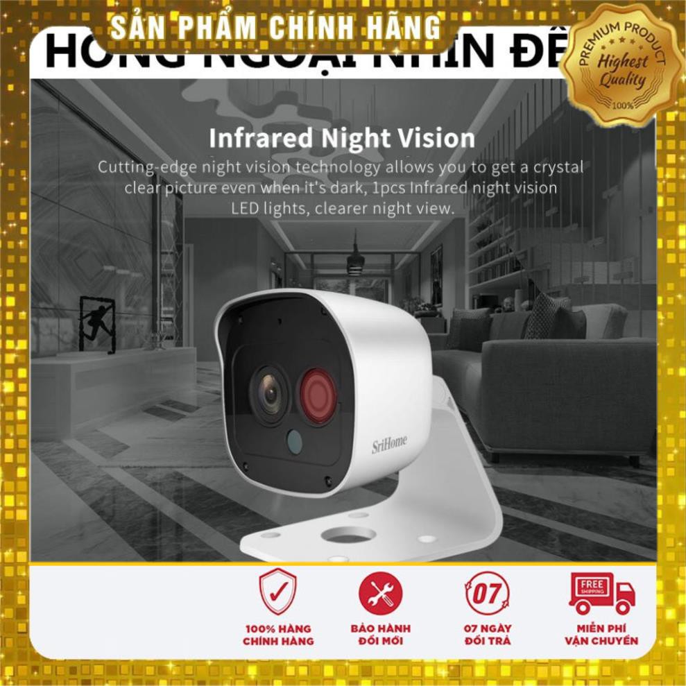 (giá khai trương) [Combo] Camera Ip WiFi SriHome SH029 NEW - 3Mpx Siêu Nét- Kèm Thẻ Nhớ 32Gb Chuyên Dụng