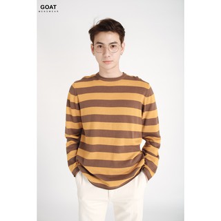 Áo thun len tay dài sọc ngang goat menswear
