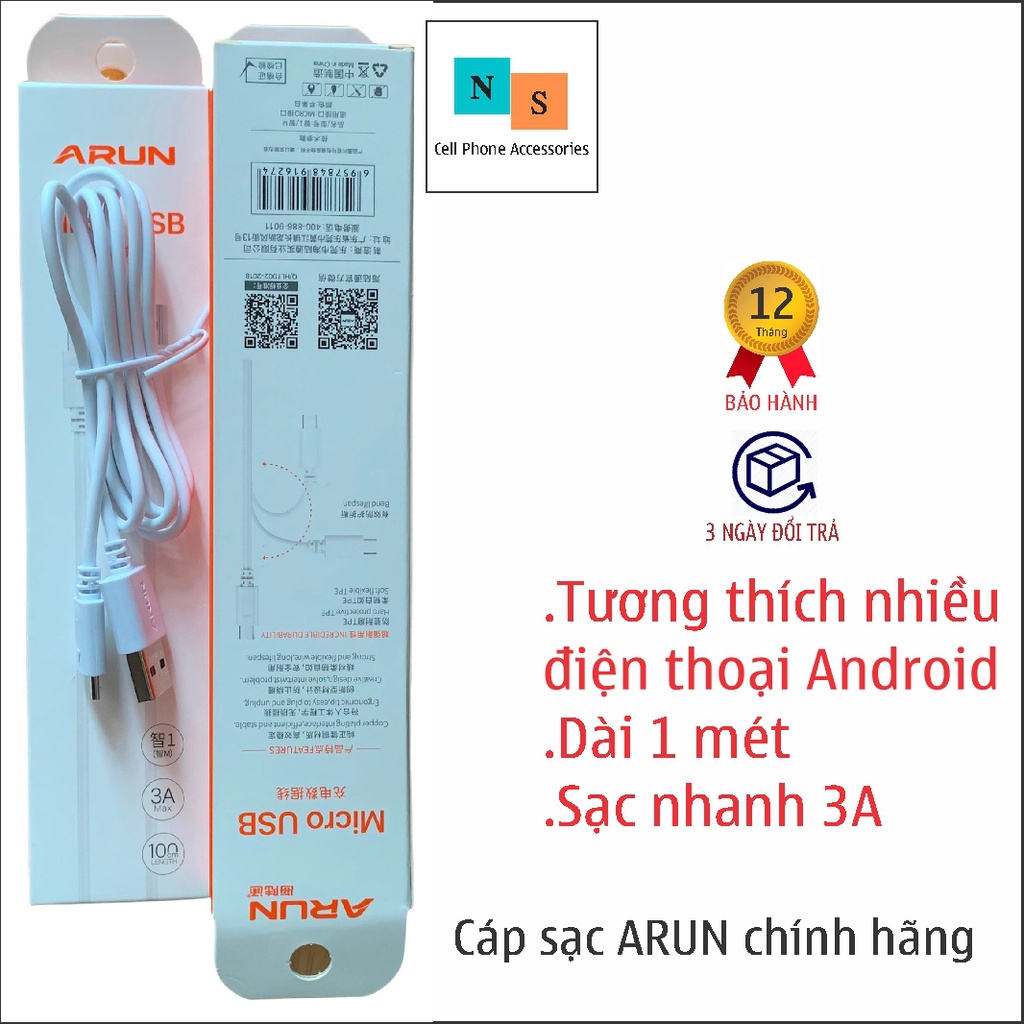 Dây Cáp Sạc ARUN Micro/Type-C