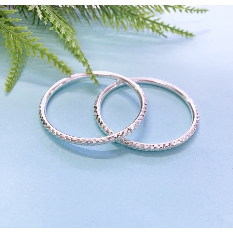 Vòng bạc ta S990 chạm máy cho bé gái BG001 Ann’s Silver