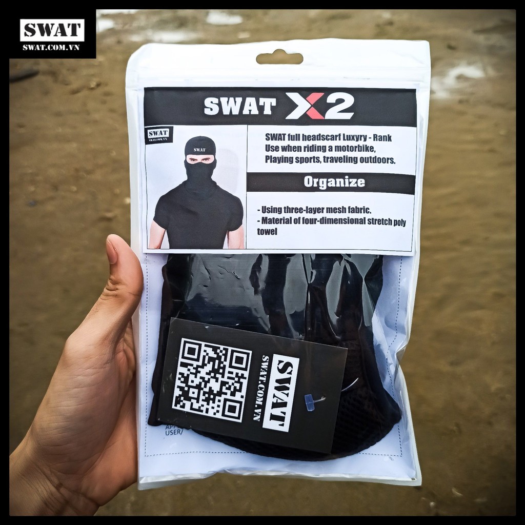 Khăn ninja lưới SWAT X2 trắng,khăn ninja thun lạnh,khăn ninja SWAT