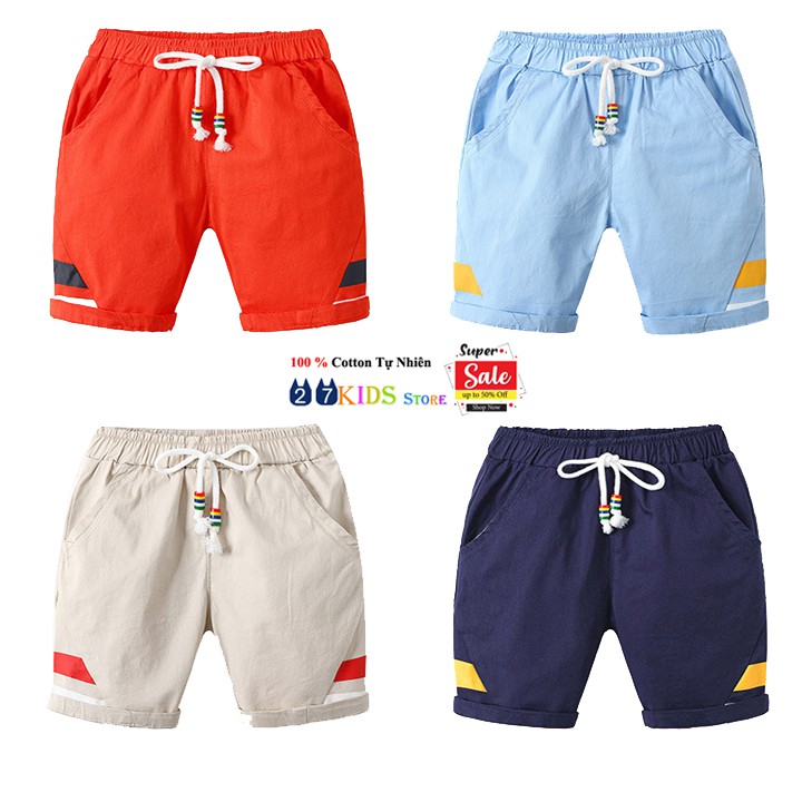 [HÀNG XUẤT KHẨU] Quần short bé trai WellKids cho bé từ 3 đến 8 tuổi chất Cotton tự nhiên phong cách trẻ em hàn quốc