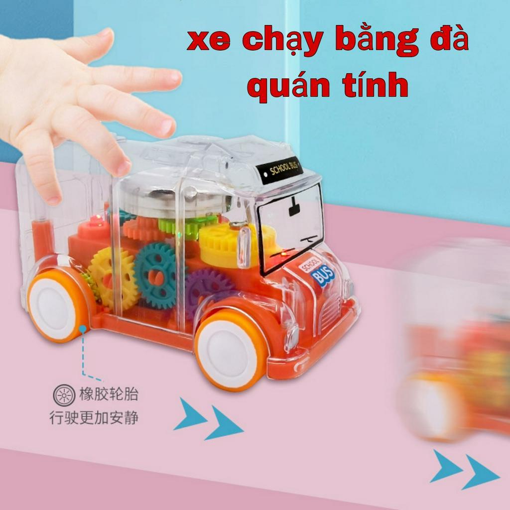 Đồ chơi Tàu hỏa chạy bánh đà có đèn kèm pin