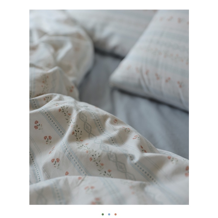 Vải cotton 100% chuyên may ga gối, khổ rộng 2m35, mẫu vải hoa