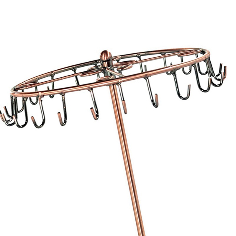 Giá Kim Loại Màu Đen 13.3 Inch Dạng Xoay Dùng Để Đựng Trang Sức / Vòng Cổ /
