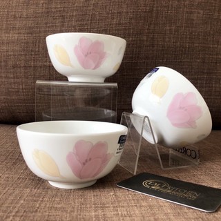 Dòng corelle thượng hạng - chén cơm bằng sứ có đế - hoa tulip - elegant city 409-ec-lp