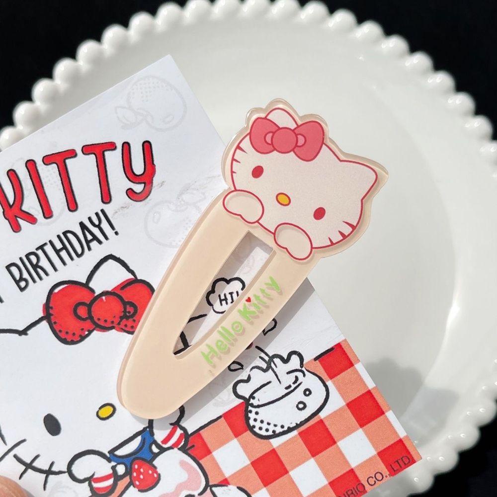 Kẹp Tóc Hoạt Hình Kuromi Melody Bằng Acrylic Phong Cách Hàn Quốc Cổ Điển Cho Bé