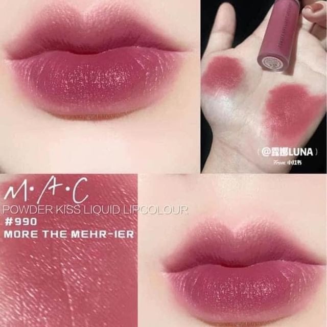 Son kem m.a.c powder kiss liquid màu 998,990,991